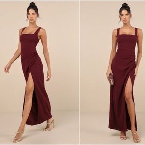 LULUS Sexy Prom Wedding Bridesmaid Romantic Flowy Elegant Chiffon Maxi Dress